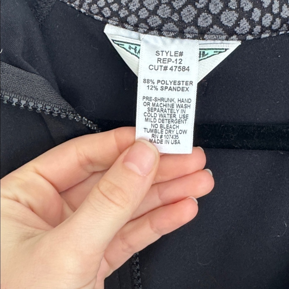 Black and Gray hard tail Zip-Up Hoodie - Picture 2 of 4